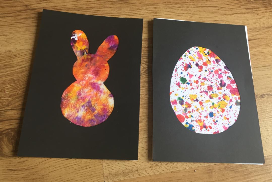 Melted Crayon Cards for Easter