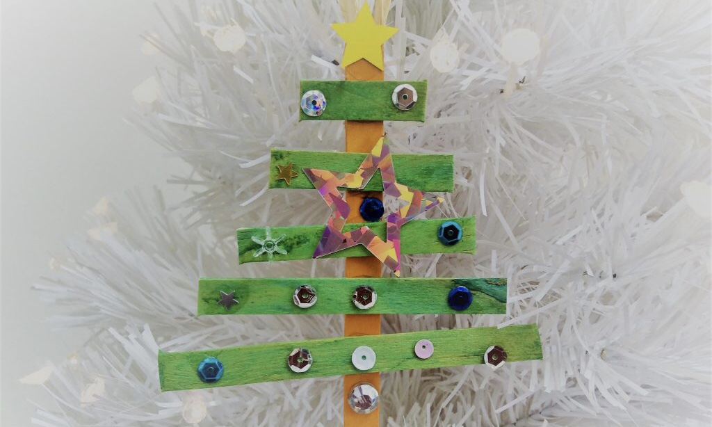 Lolly stick Christmas Tree Decorations 