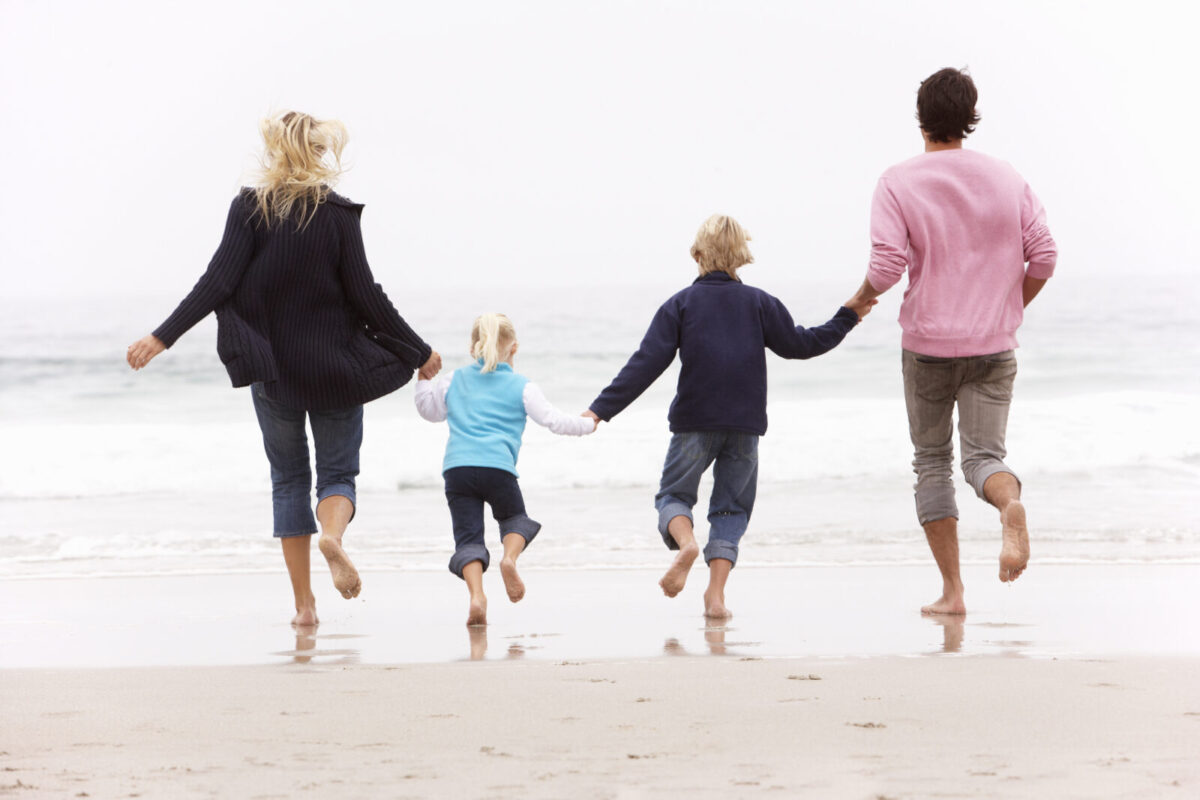 Caption For Family Bonding At The Beach