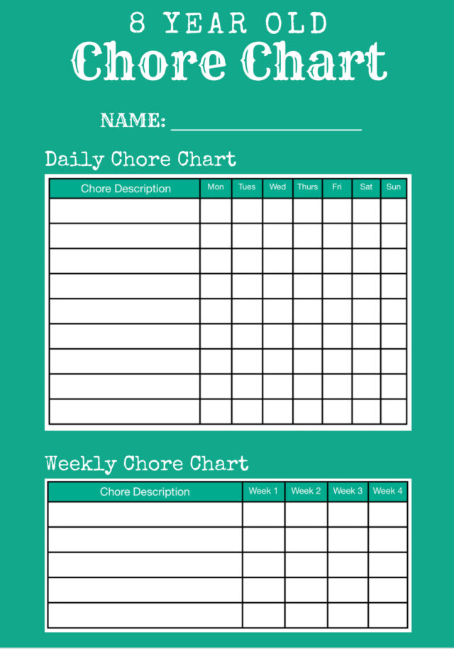 Chores For An 8 Year Old – Includes 8 Year Old Chore Chart