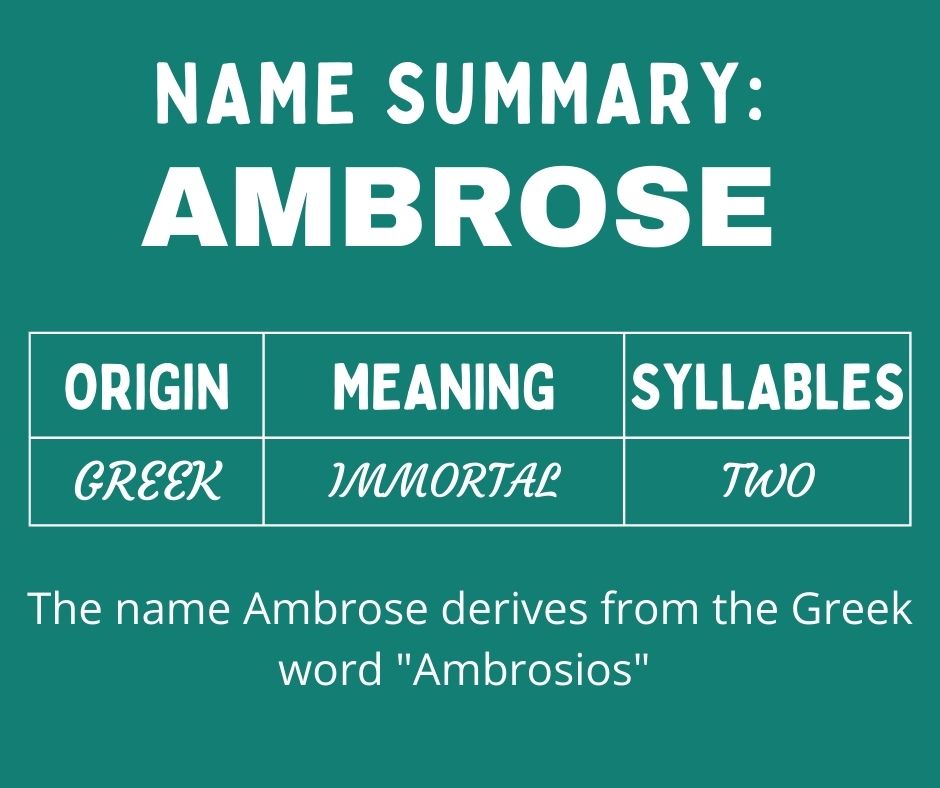 Name Summary-Ambrose